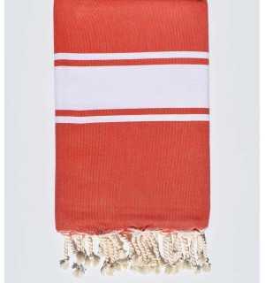 Fouta piatta rosso corsa Fouta Tunisia - 1