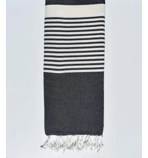 Grande fouta blu jeans medio Fouta Tunisia - 1