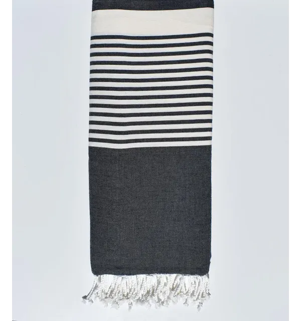 Grande fouta blu jeans medio Fouta Tunisia - 1