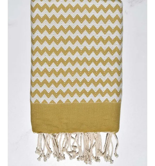 Fouta zigzag solidago scuro Fouta Tunisia - 1