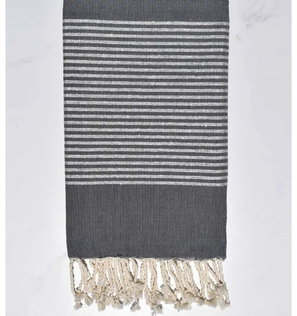 Fouta Lurex grigio scuro Fouta Tunisia - 1