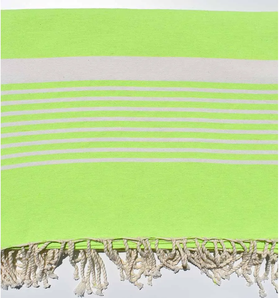 Grande fouta verde fluo Fouta Tunisia - 1