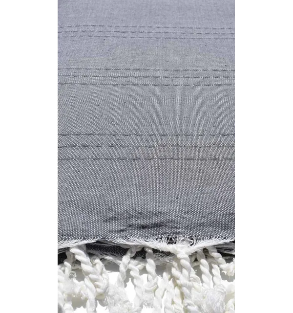 Grande telo mare grigio 1.5m*2.5m Fouta Tunisia - 3