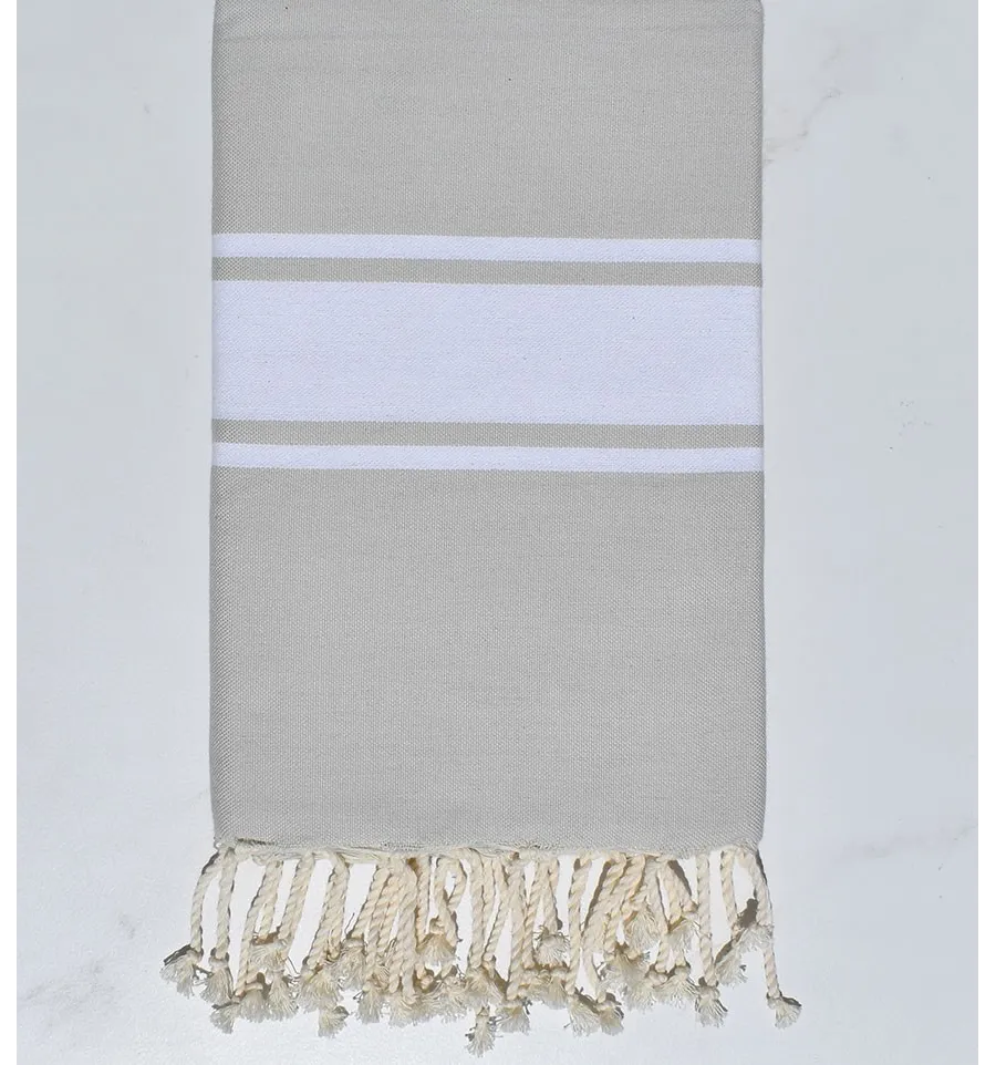 Telo mare piatta beige verdastro Fouta Tunisia - 1