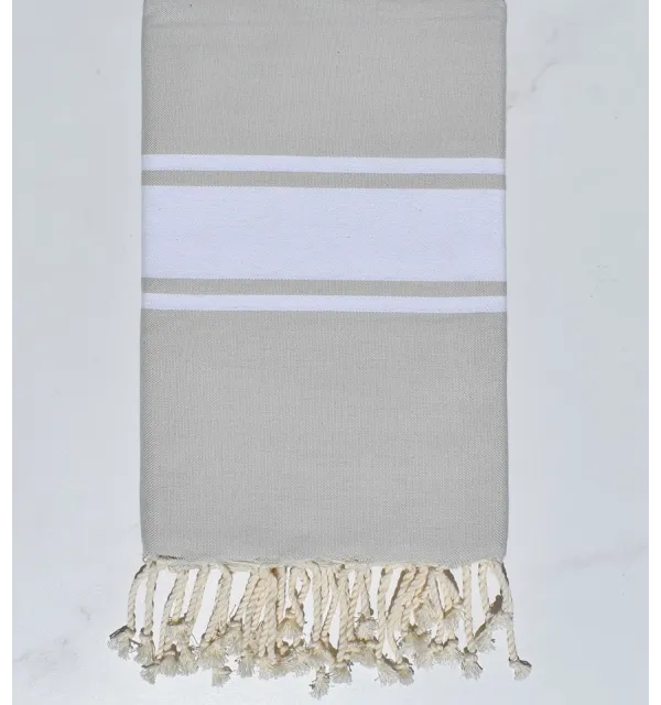 Telo mare piatta beige verdastro Fouta Tunisia - 1