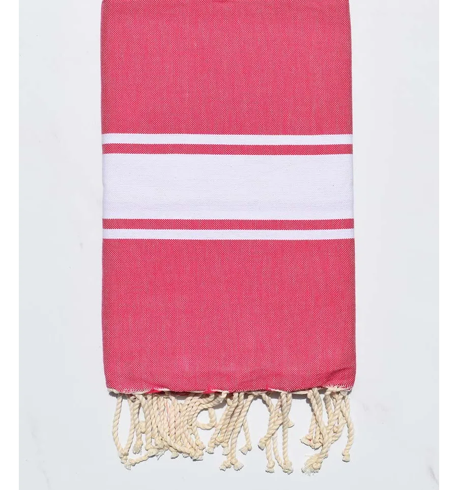 Telo mare piatta fucsia magenta Fouta Tunisia - 1