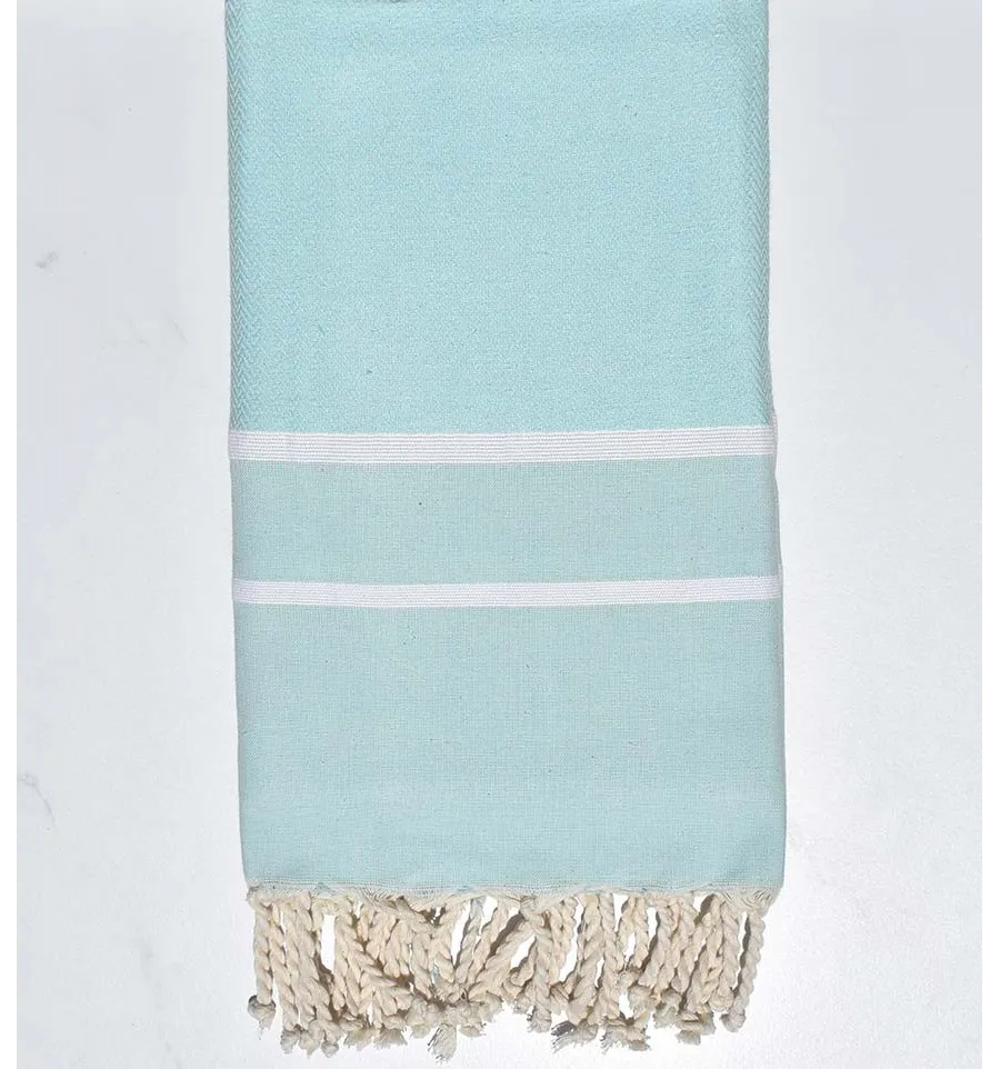 Telo mare chevron blu pastello Fouta Tunisia - 1