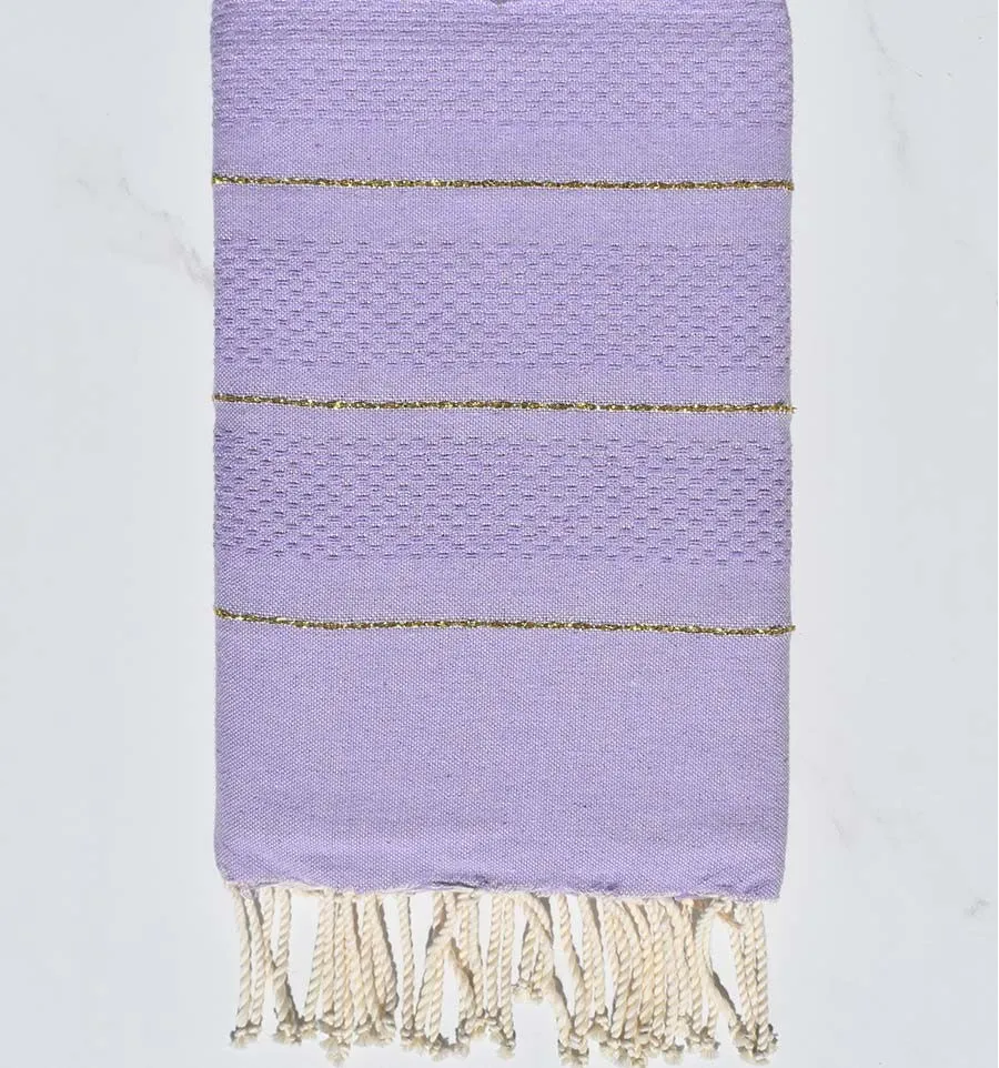 Fouta nido d'ape malva con lurex Fouta Tunisia - 1