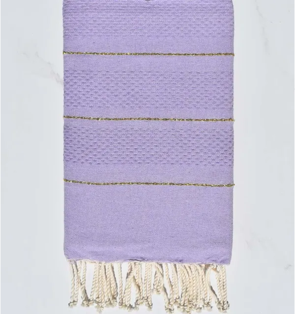 Fouta nido d'ape malva con lurex Fouta Tunisia - 1