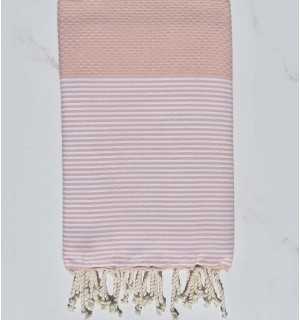 Fouta nido d'ape rosa pastello Fouta Tunisia - 1