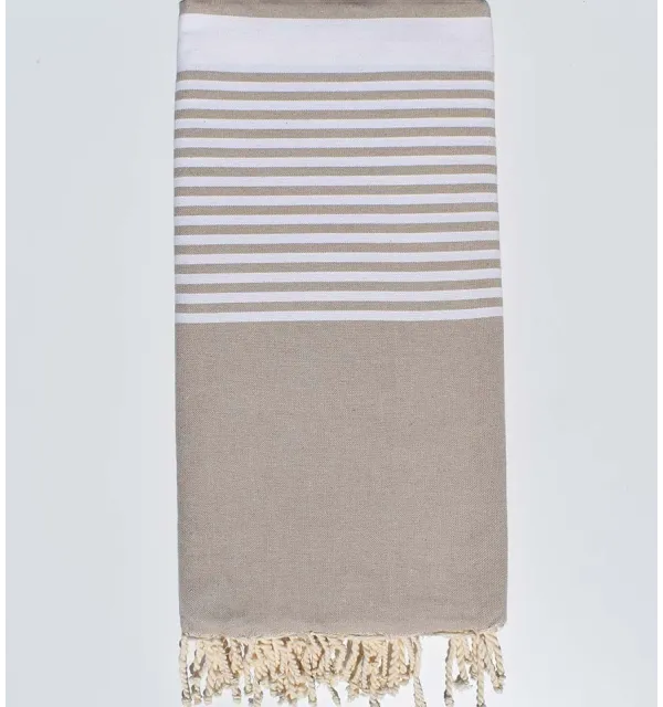 Grande fouta greige e bianco Fouta Tunisia - 1