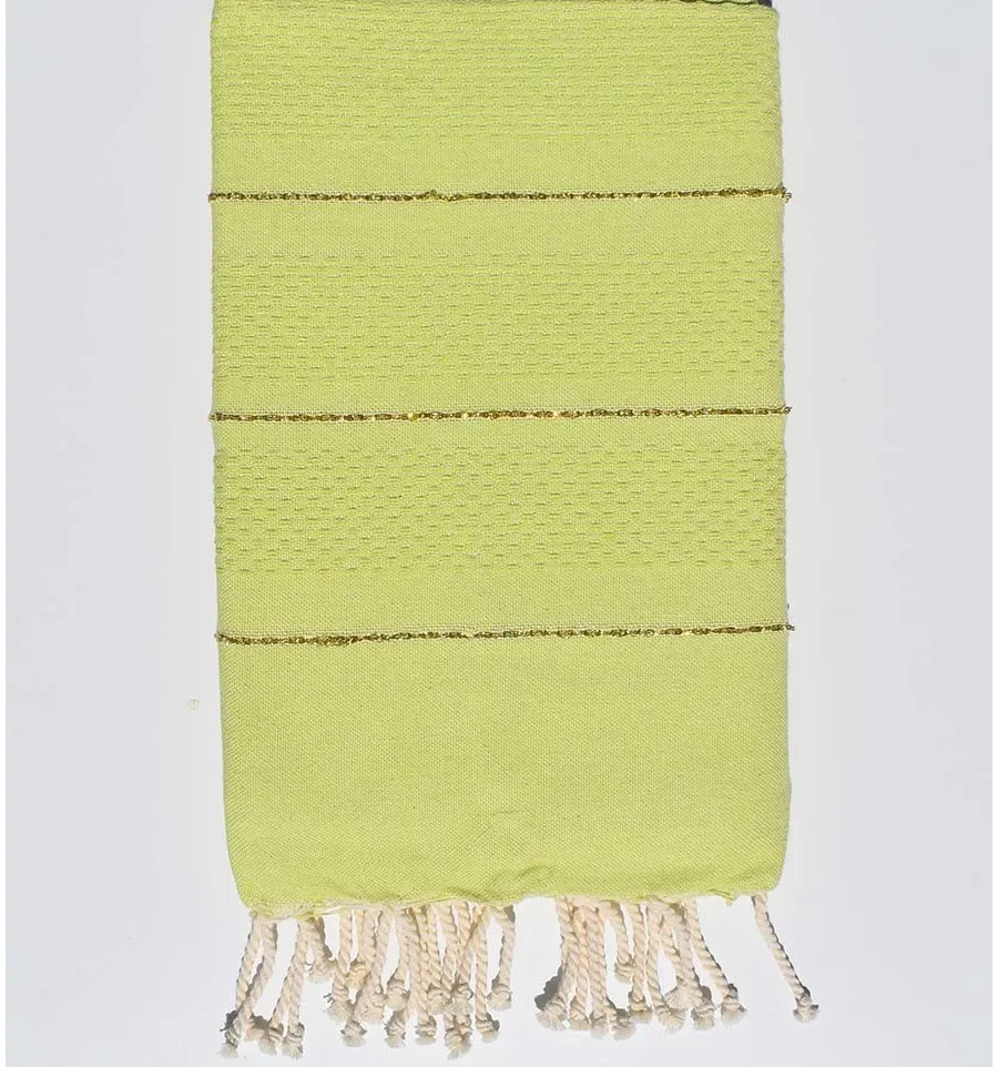 Fouta nido d'ape pistacchio con lurex Fouta Tunisia - 1