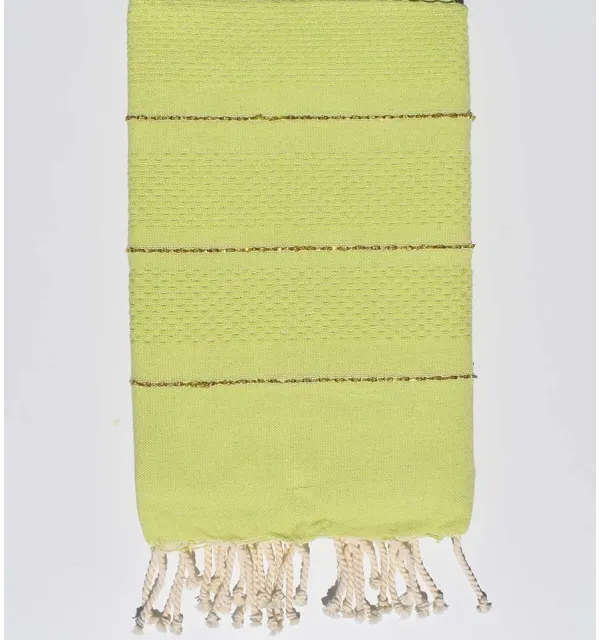 Fouta nido d'ape pistacchio con lurex Fouta Tunisia - 1