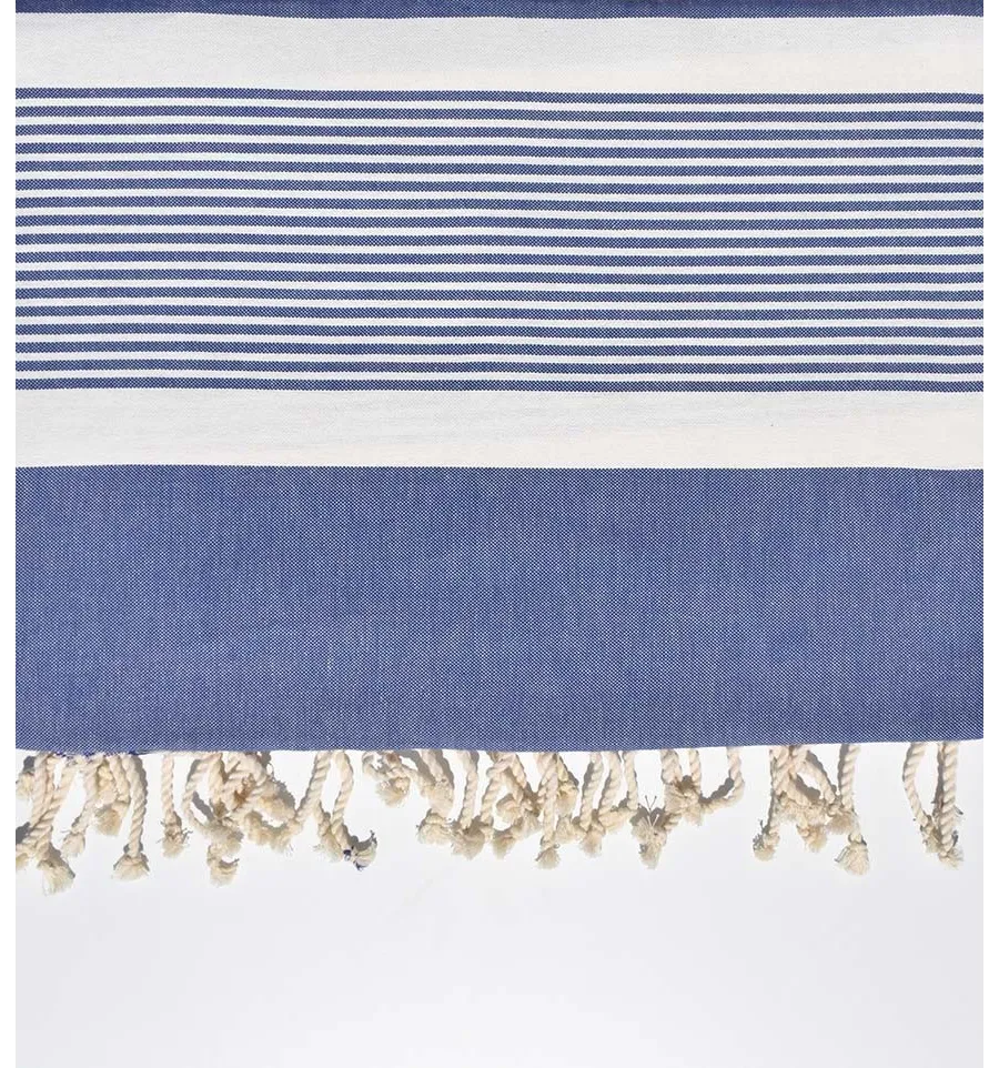 Grande fouta blu denim chiaro 2 m * 2,80 m Fouta Tunisia - 3