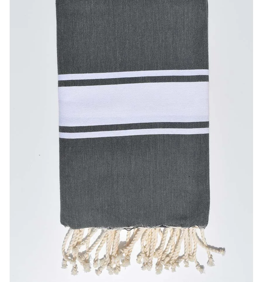 Fouta piatta grigio ferro Fouta Tunisia - 1