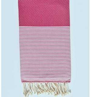 Fouta nido d'ape rosa violaceo Fouta Tunisia - 1