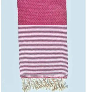 Fouta nido d'ape rosa violaceo Fouta Tunisia - 1