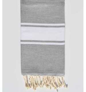 Fouta piatta grigio chiaro medio Fouta Tunisia - 1