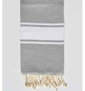 Fouta piatta grigio chiaro medio Fouta Tunisia - 1