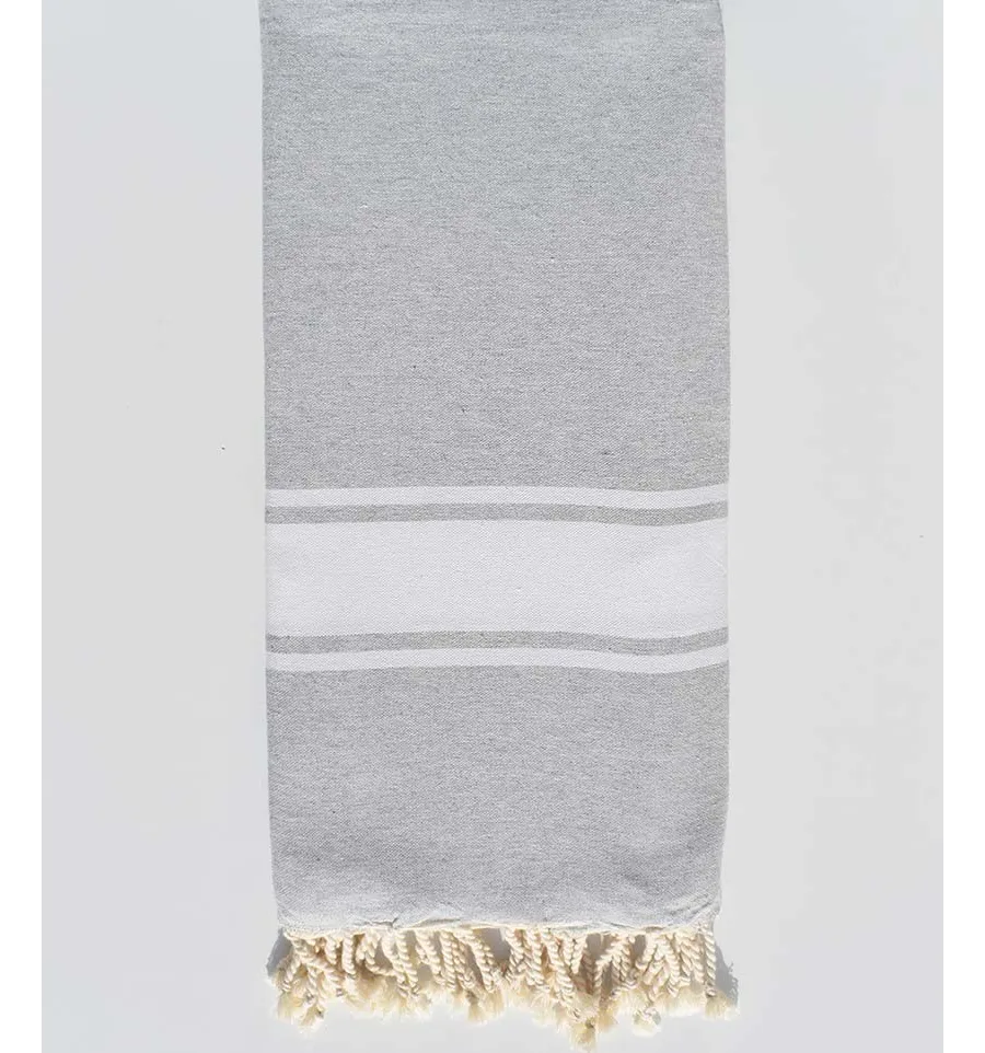 Grande fouta grigio 1.90m/2m Fouta Tunisia - 1