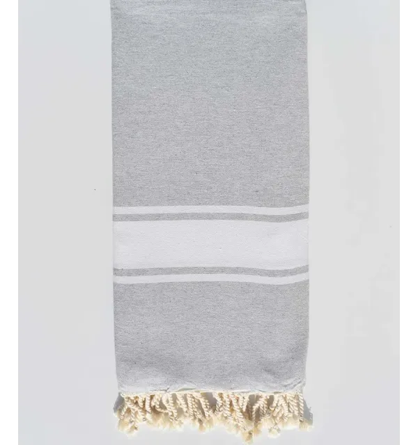 Grande fouta grigio 1.90m/2m Fouta Tunisia - 1