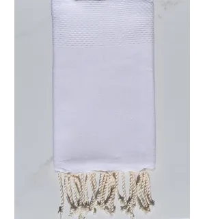 Fouta nido d'ape unita crema Fouta Tunisia - 1