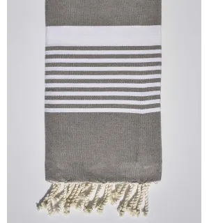 Fouta arturo taupe scuro Fouta Tunisia - 1