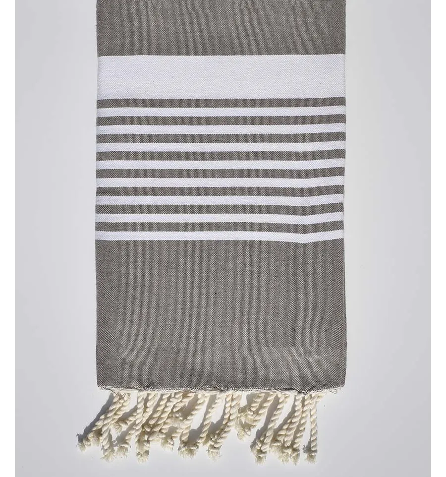 Fouta arturo taupe scuro Fouta Tunisia - 1