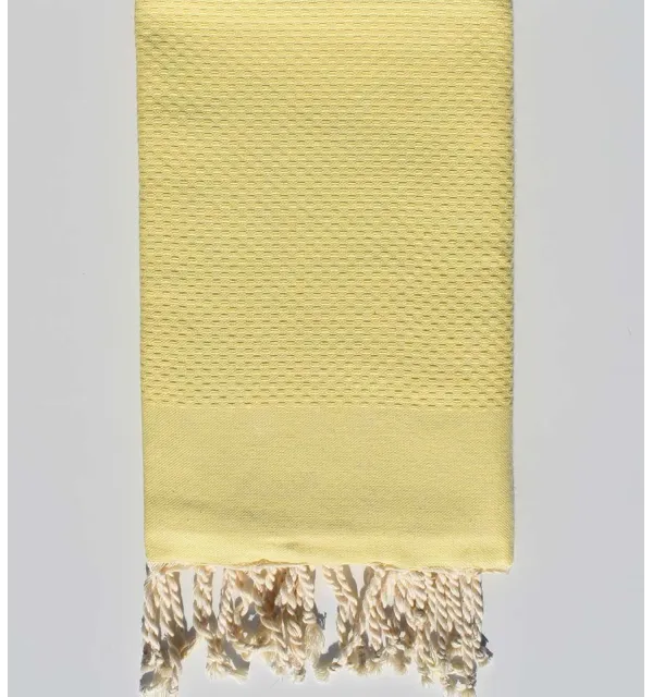 Fouta nido d'ape unita giallo paglierino Fouta Tunisia - 1