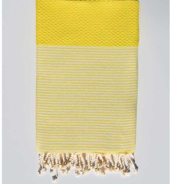 Fouta nido d'ape Limone righe bianche Fouta Tunisia - 2