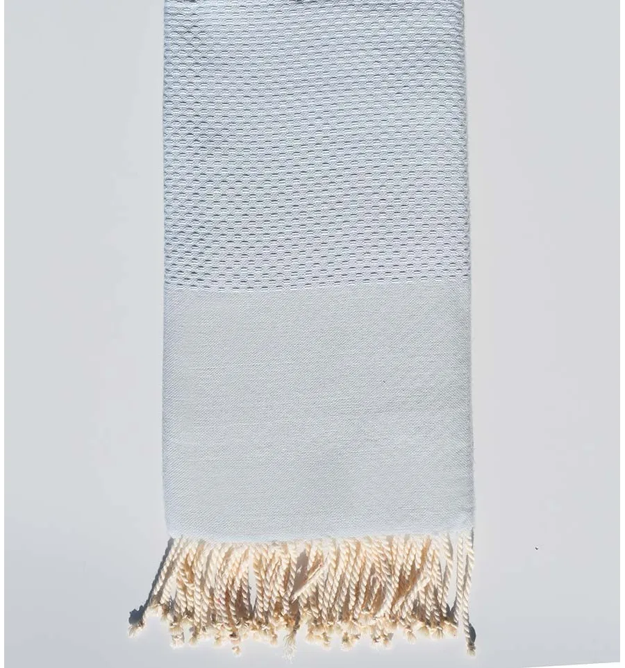 Fouta nido d'ape unita azzurro chiaro Fouta Tunisia - 1