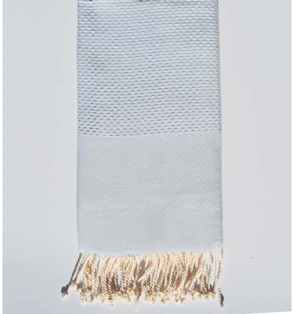 Fouta nido d'ape unita azzurro chiaro Fouta Tunisia - 1