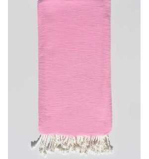 Grande fouta rosa chiaro fiammata 2 m * 2,80 m Fouta Tunisia - 1 2