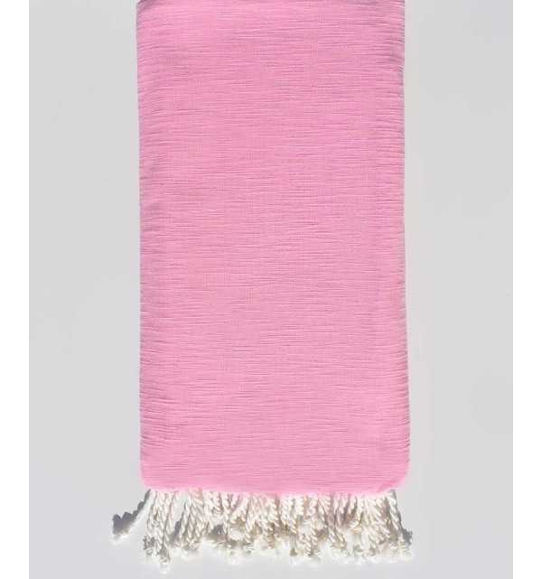 Grande fouta rosa chiaro fiammata 2 m * 2,80 m Fouta Tunisia - 2