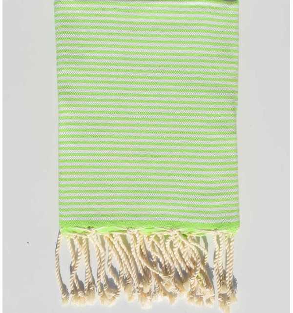 Telo mare per bambini a nido d'ape verde neon Fouta Tunisia - 1