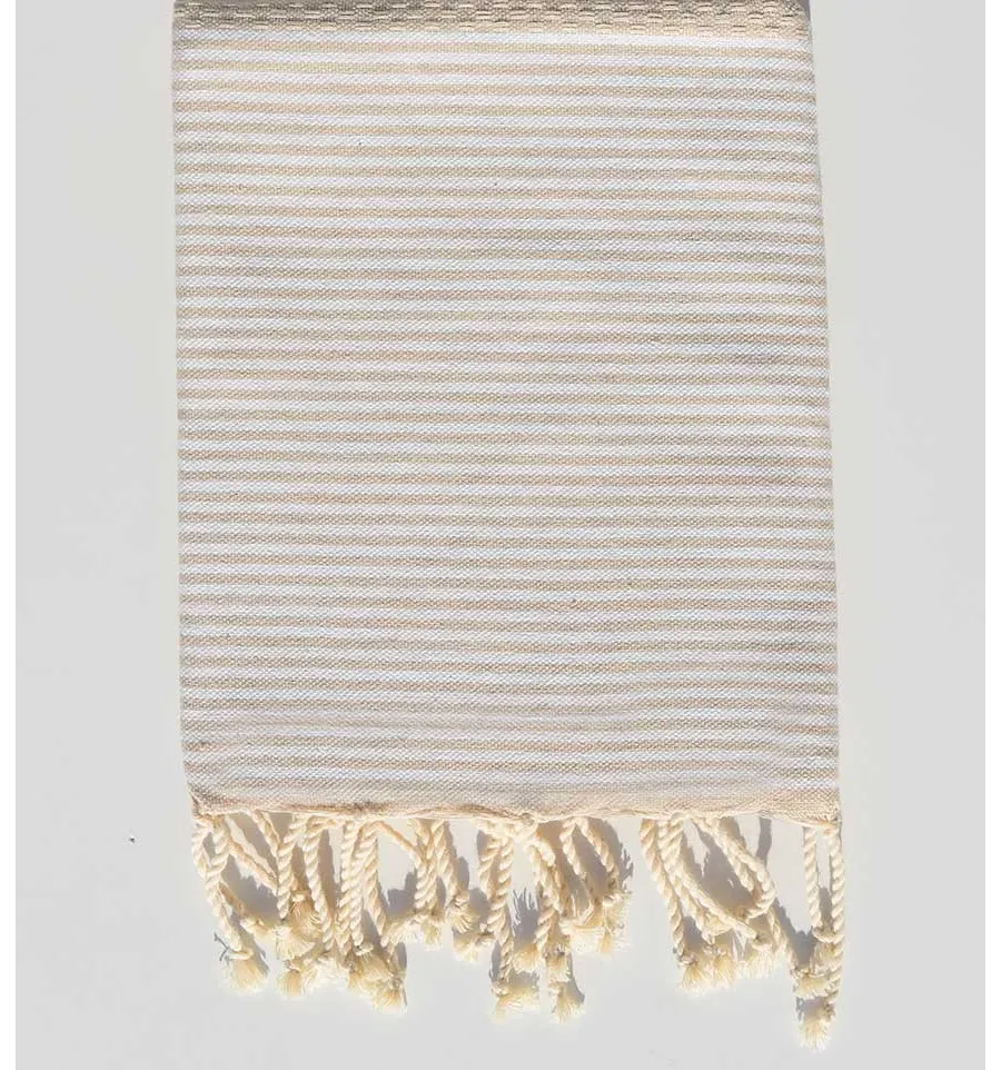 Mini fouta nido d'ape beige Fouta Tunisia - 1