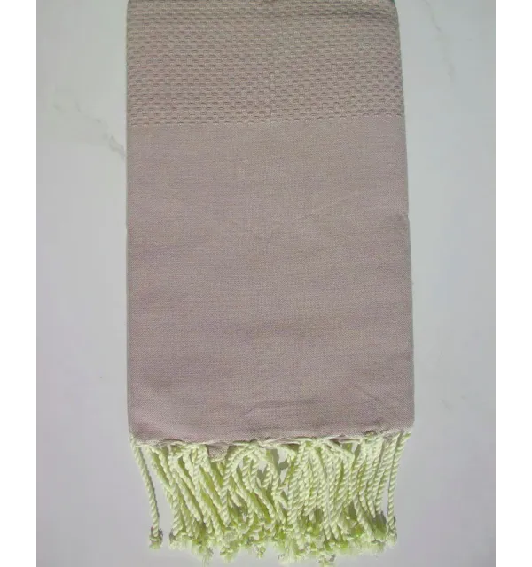 Fouta nido d'ape unita rosa beige 