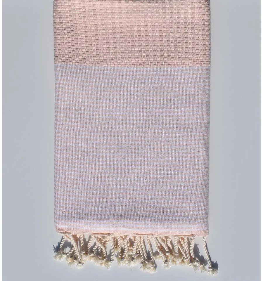 Fouta nido d'ape Biscotto  con strisce Fouta Tunisia - 1