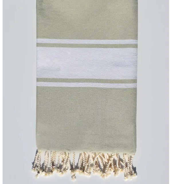 Fouta piatta verde pastello chiaro Fouta Tunisia - 1