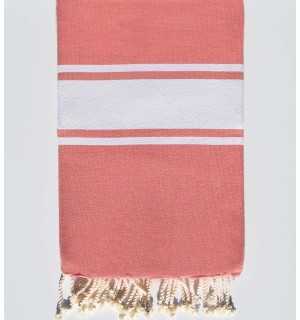 Fouta piatta rosa incarnadine Fouta Tunisia - 1