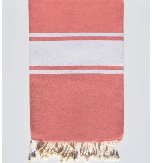 Fouta piatta rosa incarnadine Fouta Tunisia - 1