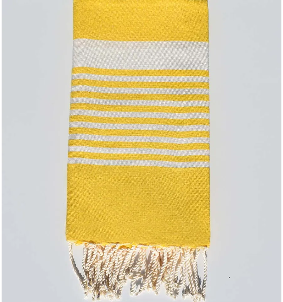 Telo mare arthuro giallo brillante Fouta Tunisia - 1