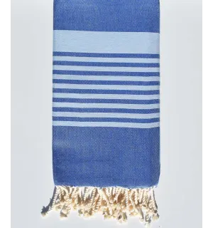 Telo mare arturo blu e azzurro Fouta Tunisia - 1