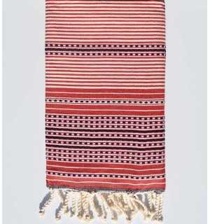 Fouta arabesca righe rosse Fouta Tunisia - 1