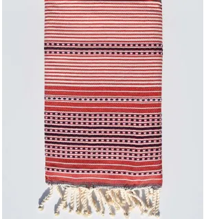 Fouta arabesca righe rosse Fouta Tunisia - 1