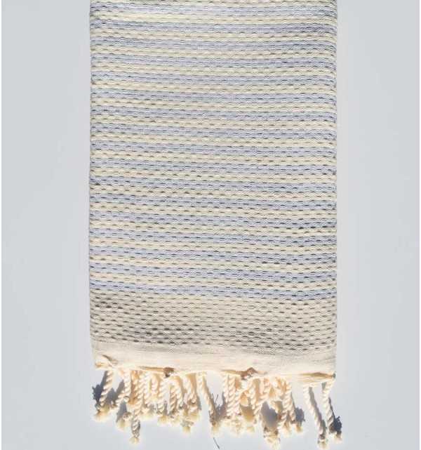 Fouta nido d'ape pervinca rigato 1 cm Fouta Tunisia - 1