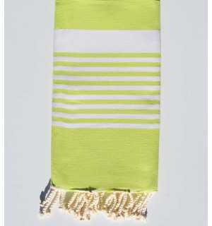 Fouta Arturo verde lime con strisce Fouta Tunisia - 1