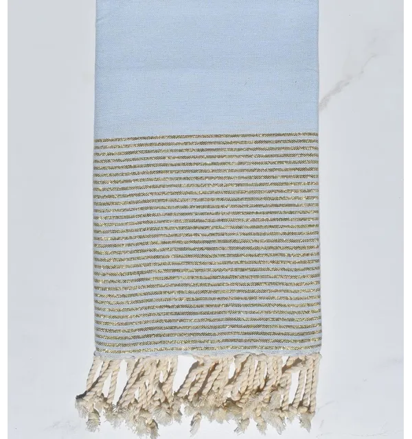 Telo Mare lurex blu candito Fouta Tunisia - 1