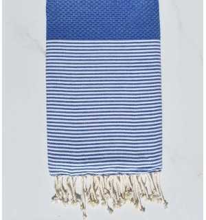 Fouta nido d'ape ceruleo scuro Fouta Tunisia - 1