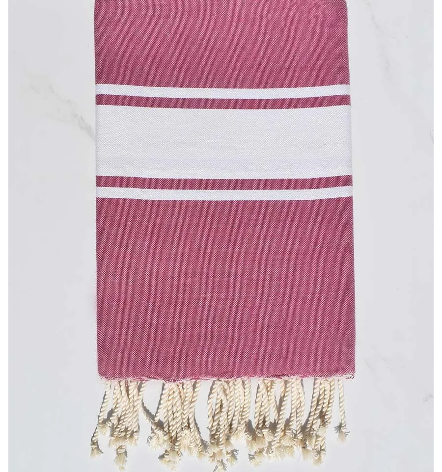 telo mare piatta rosa violaceo Fouta Tunisia - 1